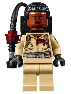 LEGO Minifigure-Dr. Winston Zeddemore, Printed Arms - with Proton Pack-Ghostbusters-gb014-Creative Brick Builders